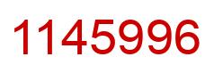 Number 1145996 red image