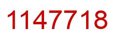 Number 1147718 red image