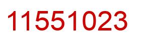 Number 11551023 red image