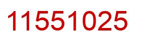 Number 11551025 red image