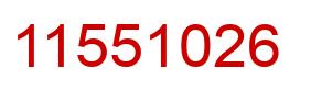 Number 11551026 red image