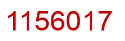 Number 1156017 red image