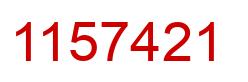 Number 1157421 red image