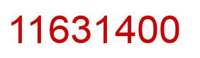 Number 11631400 red image