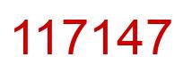 Number 117147 red image