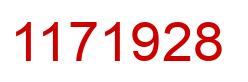 Number 1171928 red image