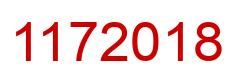 Number 1172018 red image