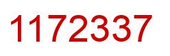 Number 1172337 red image