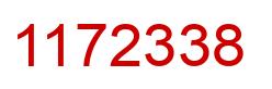 Number 1172338 red image
