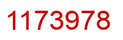 Number 1173978 red image