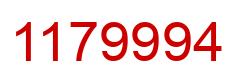 Number 1179994 red image