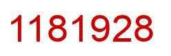 Number 1181928 red image