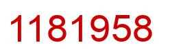 Number 1181958 red image
