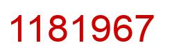 Number 1181967 red image