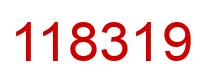 Number 118319 red image