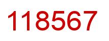 Number 118567 red image