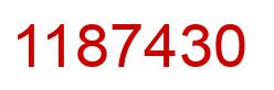 Number 1187430 red image