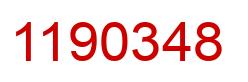 Number 1190348 red image