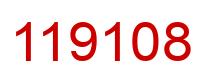 Number 119108 red image
