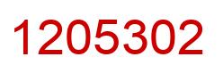 Number 1205302 red image