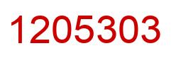 Number 1205303 red image
