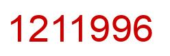 Number 1211996 red image