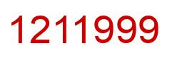 Number 1211999 red image