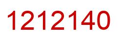 Number 1212140 red image