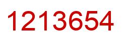 Número 1213654 imagen rojo