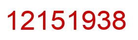 Number 12151938 red image