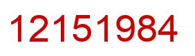 Number 12151984 red image