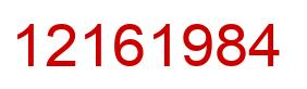 Number 12161984 red image