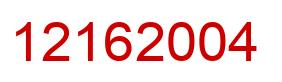 Number 12162004 red image