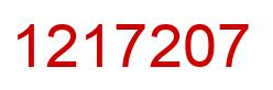 Number 1217207 red image