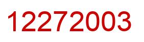 Number 12272003 red image
