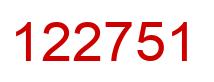 Number 122751 red image