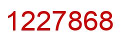 Number 1227868 red image