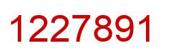 Number 1227891 red image