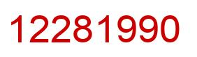 Number 12281990 red image