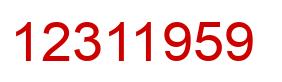 Number 12311959 red image