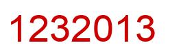 Number 1232013 red image
