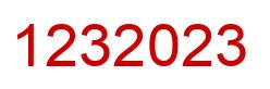 Number 1232023 red image