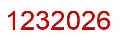 Número 1232026 imagen rojo