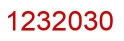 Número 1232030 imagen rojo