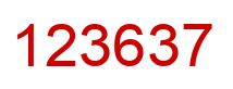 Number 123637 red image