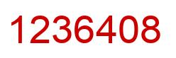 Number 1236408 red image