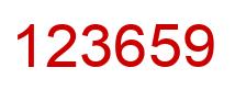 Número 123659 imagen rojo