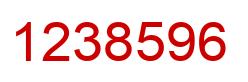 Number 1238596 red image