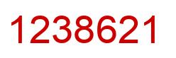 Number 1238621 red image