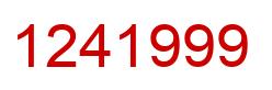 Number 1241999 red image
